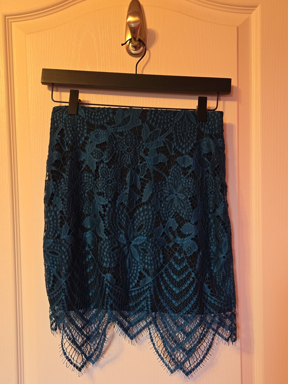 Express Teal Lace Skirt